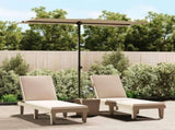 Garden Parasol with Aluminium Pole 180x110 cm Taupe 47331