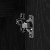 Bathroom Furniture Set Wall-mounted 2 pcs Black Engineered wood 3334333