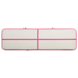 Inflatable Gymnastics Mat with Pump 800x100x15 cm PVC Pink 92673