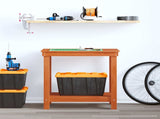 Work Bench with Shelf Wax Brown 80 x 50 x 80 cm Solid Pine Wood 870298