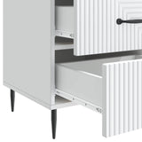 Bedside Cabinet White 43 x 41 x 66.5 cm Engineered Wood 894785