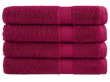 Premium Bath Towels "SOLUND" 4 pcs Bordeaux 100x150 cm 600 gsm 137216