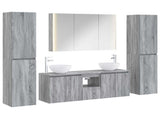 Bathroom Furniture Set 6 pcs Grey Sonoma 3407220