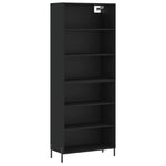 Highboard Black 69.5x32.5x180 cm Engineered Wood 3189582