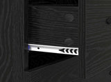 Sideboard Black Oak 69.5 x 34 x 90 cm Engineered Wood and Iron 881497