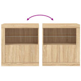 Sideboard with LED Lights Sonoma Oak 60.5x37x67 cm 836618