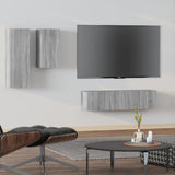 4 Piece TV Cabinet Set Grey Sonoma Engineered Wood 3120315