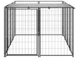 Dog Kennel Black 2.42 m Steel 3082199