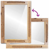 Bathroom Mirror Brown 50 x 2.5 x 70 cm Solid Mango Wood 4018075