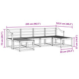 Outdoor Sofa Set 6 pcs Natural Engineered Wood 3366792
