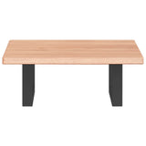 Basin Shelf Wall Mounted Steel and Solid Wood Oak 3302557