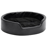 Dog Bed Black 69x59x19 cm Plush and Faux Leather 171261