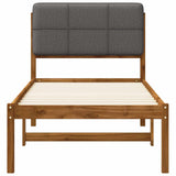 Bed Frame with Upholstered Headboard Natural and Light Grey 904431