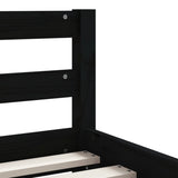 Kids Bed Frame with Drawers Black 90x200 cm Solid Wood Pine 834440
