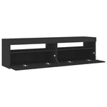 TV Cabinets 2 pcs with LED Lights Black 75x35x40 cm 804394
