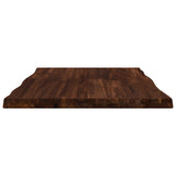 Live Edge Table Top 90 x 60 x 3.5 cm Rectangular Dark Brown 938614