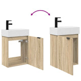 Bathroom Vanity Unit with Tap Sonoma Oak 45.5 x 22.5 x 84 cm 889427