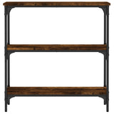 Console Table Smoked Oak 75x22.5x75 cm Engineered Wood 834032