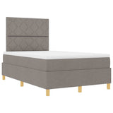 Box Spring Bed with Headboard Taupe 120 x 200 cm Fabric 3339690