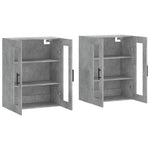 Wall Mounted Cabinets 2 pcs Concrete Grey Engineered Wood 3197965
