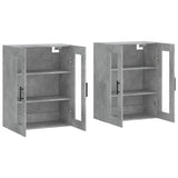 Wall Mounted Cabinets 2 pcs Concrete Grey Engineered Wood 3197965