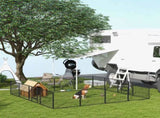 16 Panels Heavy Duty Puppy Playpen, for Small Dogs, Indoor and Outdoor Use - Grey T3398P347591