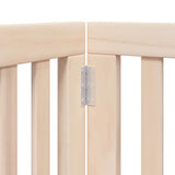 Dog Gate with Door Foldable 6 Panels 300 cm Poplar Wood 352239