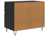 Sideboard Black Oak 60 x 35 x 70 cm Engineered Wood and Iron 881734