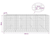 Gabion with 5 mm Wire and 5x10 cm Mesh 200x20x100 cm 3464542