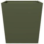 ZNTS Garden Planter Olive Green 50x50x50 cm Steel 851072