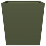 ZNTS Garden Planter Olive Green 50x50x50 cm Steel 851072