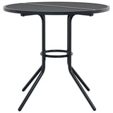 Patio Table Round Anthracite 80x72.5 cm Powder-coated Steel 4009263