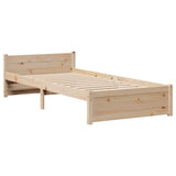 Bed Frame with Headboard without Mattress 75x190 cm Small Single 3306746