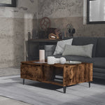 Coffee Table Smoked Oak 90x60x35 cm Engineered Wood 813173