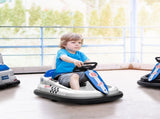 6V Electric Kids Bumper Car, 6V Spin Waltz Car, with Music, Horn, Lights - White T3398P348365