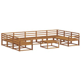 Outdoor Sofa Set 10 pcs Natural Solid Acacia Wood 3368202