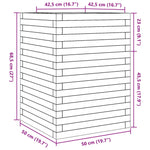 ZNTS Garden Planter White 50x50x68.5 cm Solid Wood Pine 3282465