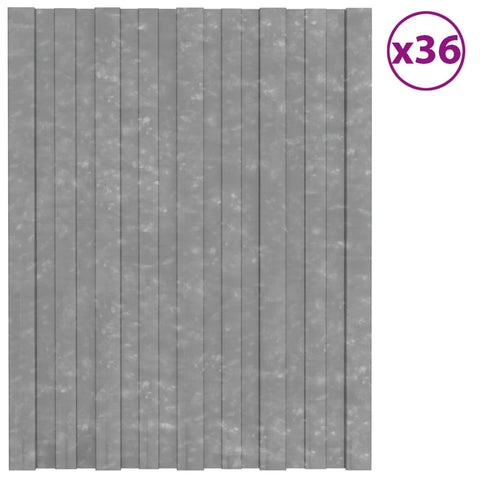Roof Panels 36 pcs Galvanised Steel Silver 60x45 cm 317198