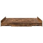 Storage Bed Frame Smoked oak 150 x 200 cm Engineered wood 3335289