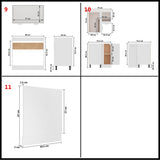 Kitchen Cabinet Set White Engineered wood, Glass Large 3067665