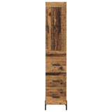 Highboard Old Wood 34.5 x 34 x 180 cm Engineered Wood 3415758