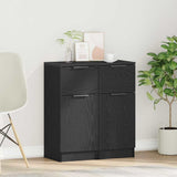 Sideboard 2 pcs Black Oak 30 x 30 x 70 cm Engineered Wood 862773