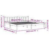 Bed Frame without Mattress Wax Brown 180x200 cm Super King Solid Wood Pine 844812