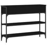 Console Table Black Oak 100 x 25 x 75 cm Engineered Wood 863513