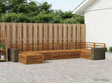 Sectional Sofa Set 7 pcs Natural Solid Acacia Wood 3384635