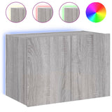 TV Wall Cabinet with LED Lights Grey Sonoma 60x35x41 cm 837312