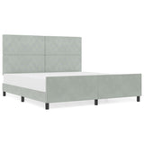 ZNTS Bed Frame Light Grey 180x200 cm Velvet 3344891