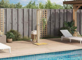 Outdoor Shower Beige 50x55x224 cm Poly Rattan and Acacia Wood 368208