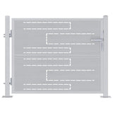 Garden Gate 85 x 70 cm Stainless Steel Silver Lockable 3402572