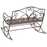 Garden Bench Antique Brown Steel 42038700